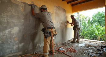 Equipo de construcción trabajando Nuestra Historia